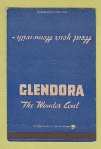 Matchbook Cover - Glendora Coal Chicago IL Sterling Midland SAMPLE? 40 Strike