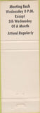 Matchbook Cover - Matchbook Cover Elks Club Carmichael CA