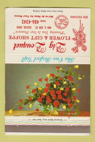 Matchbook Cover - Big Bouquet Flowers Euclid OH WEAR 40 Strike