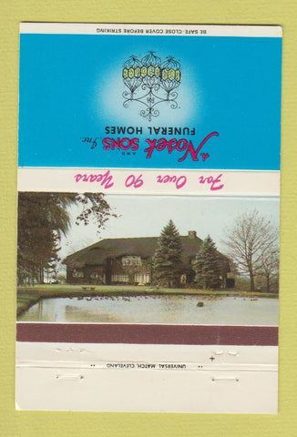 Matchbook Cover - Nosek Sons Funeral Home Brecksville Maple Heights OH 40 Strike