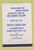 Matchbook Cover - Battle Green Inn Lexington MA WEAR 40 Strike