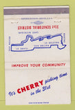 Matchbook Cover - Robert Cherry State Senator Election Chicago IL 40 Strike