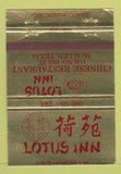 Matchbook Cover - Lotus Inn Chinese McAllen TX 40 Strike