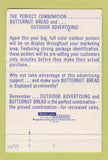 Matchbook Cover - Advertising Billboards Butternut Bread 40 Strike