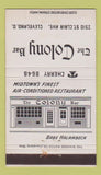 Matchbook Cover - Colony Bar Cleveland OH 36 Strike