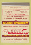 Matchbook Cover - Workman Temp Workers Chicago IL St Louis 40 Strike