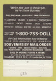 Matchbook Cover - Doll House Strip Club Fort Lauderdale FL girlie 40 Strike