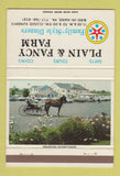 Matchbook Cover - Plain and Fancy Farm Bird in Hand PA 40 Strike