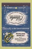 Matchbook Cover - Richland Jewelry Richland WA 40 Stick
