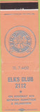 Matchbook Cover - Matchbook Cover Elks Club Sunnywide Grandview WA WEAR