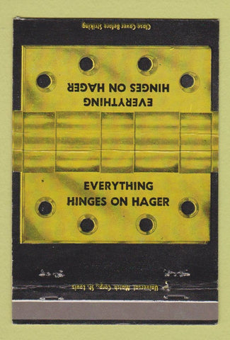 Matchbook Cover - Hinges on Hager 40 Strike