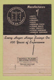 Matchbook Cover - Hinges on Hager 40 Strike