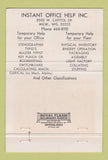 Matchbook Cover - Instant Office Help Temp Milwaukee WI 40 Strike