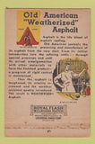 Matchbook Cover - Old American Asphalt Roof Kansas City MO  40 Strike
