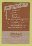 Matchbook Cover - Pavey Envelope Tag Newark NJ 40 Strike