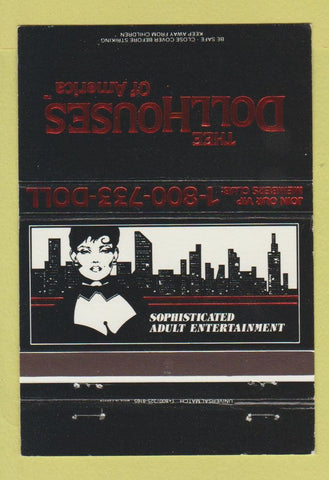 Matchbook Cover - Doll House Strip Club Fort Lauderdale FL girlie 40 Strike
