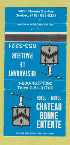 Matchbook Cover - Chateau Bonne Entente Ste Foy QC 30 Strike