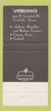 Matchbook Cover - Ambrosino's Italian Restaurant  Scottsdale AZ 30 Strike