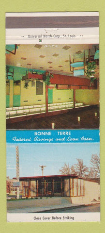 Matchbook Cover - Bonne Terre Savings MO 30 Strike