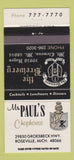 Matchbook Cover - Mr Paul's Chophouse Roseville MI 30 Strike