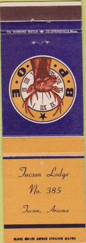 Matchbook Cover - Matchbook Cover Elks Club Tucson AZ