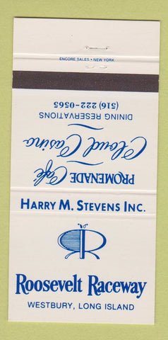 Matchbook Cover - Roosevelt Raceway Harry Stevens Westbury LI NY 30 Strike