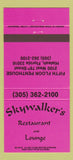 Matchbook Cover - Skywalker's Restaurant Hialeah FL 30 Strike