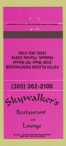 Matchbook Cover - Skywalker's Restaurant Hialeah FL 30 Strike