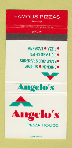 Matchbook Cover - Angelo's Pizza House Canada BC? 30 Strike