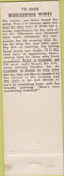 Matchbook Cover - Matchbook Cover Elks Club Rifle CO WEAR
