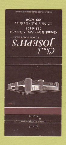 Matchbook Cover - Chuck Joseph's Steak Berkley MI 30 Strike