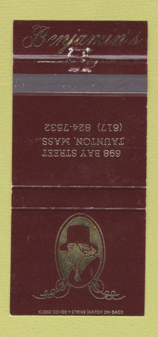 Matchbook Cover - Benjamin's Taunton MA 30 Strike