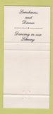 Matchbook Cover - Benjamin's Taunton MA 30 Strike
