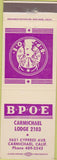 Matchbook Cover - Matchbook Cover Elks Club Carmichael CA