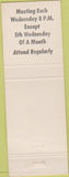 Matchbook Cover - Matchbook Cover Elks Club Carmichael CA