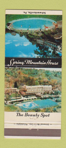 Matchbook Cover - Spring Mountain Home Schwenksville PA 30 Strike