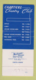 Matchbook Cover - Chactiers Country Club Pittsburgh PA 30 Strike