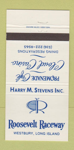 Matchbook Cover - Roosevelt Raceway Harry Stevens Westbury LI NY 30 Strike