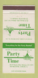 Matchbook Cover - Party Time Rentals Chairs Lynbrook LI NY 30 Strike