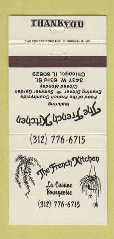 Matchbook Cover - French Kitchen Chicago IL 30 Strike