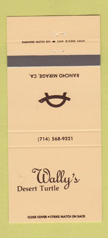 Matchbook Cover - Wally's Desert Turtle Rancho Mirage CA 30 Strike