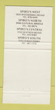 Matchbook Cover - Spiros Greek Restaurant St Louis? 30 Strike