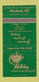 Matchbook Cover - Holiday Restaurant Monticello NY Polynesian Chinese 30 Strike