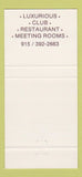 Matchbook Cover - Ozona Inn of the West Ozona TX 30 Strike