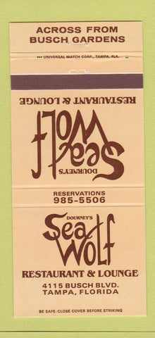 Matchbook Cover - Dourney's Sea Wolf Restaurant Tampa FL 30 Strike
