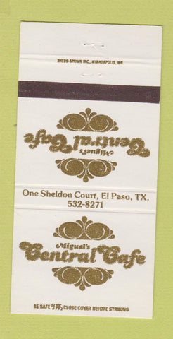 Matchbook Cover - Miguel's General Cafe El Paso TX 30 Strike