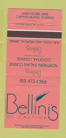 Matchbook Cover - Bellini's Capitva Island FL 30 Strike