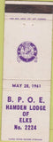 Matchbook Cover - Matchbook Cover Elks Club Hamden CT wear