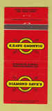 Matchbook Cover - Diamond Dave's Tacos Iowa City IA 30 Strike