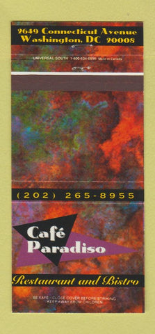 Matchbook Cover - Cafe Paradise Restaurant Washington DC 30 Strike